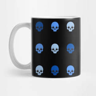 50 shades of blue skulls Mug